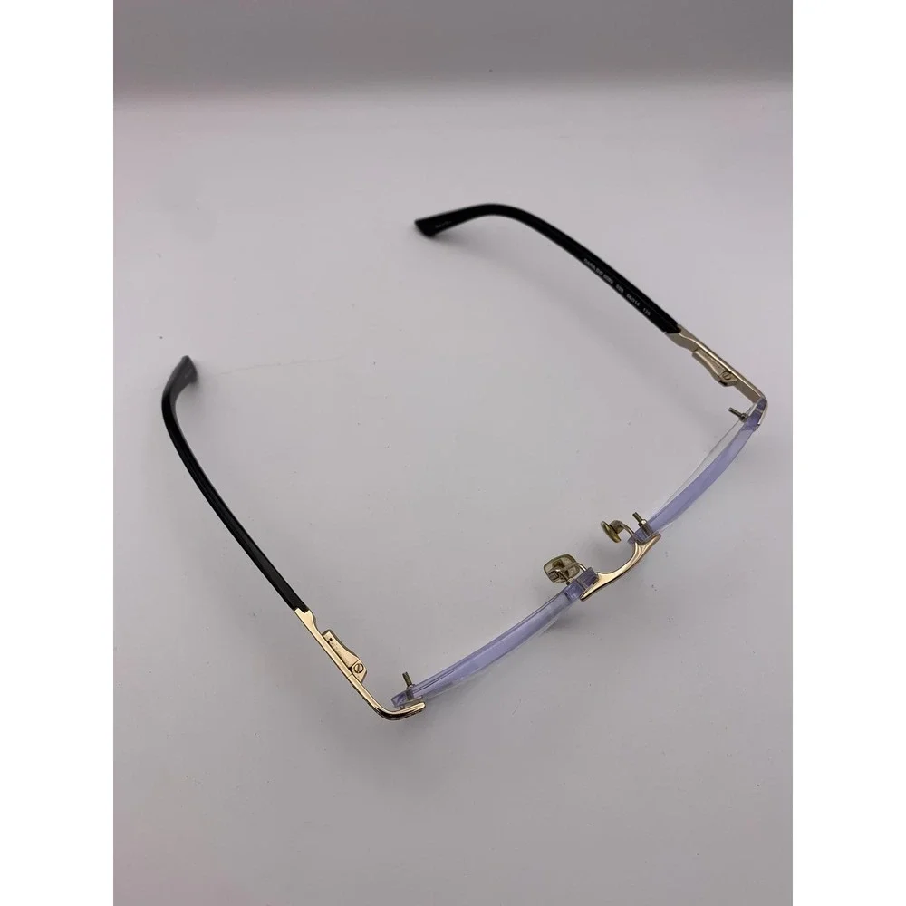 Swarovski Eyeglasses DARA SW 5089 56-14-135 Gold Black Rimless w/Case Frame Only